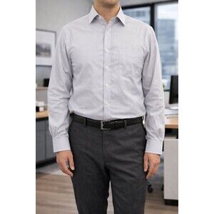 Joseph & Feiss Men’s Button-Down Dress Shirt Size 19 | 35/37 Light blueish gray